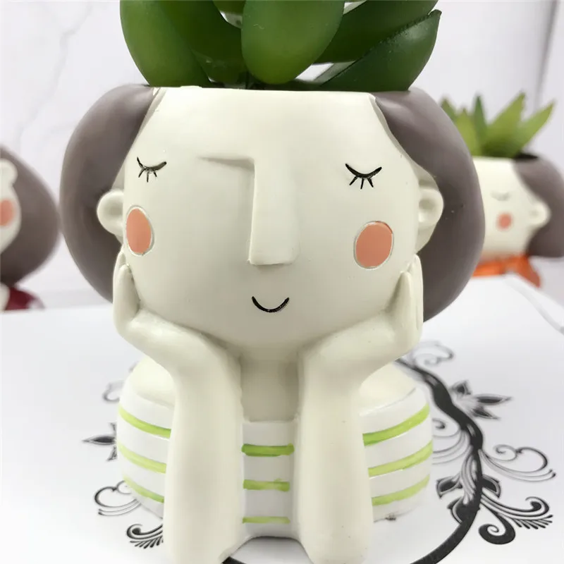 Набор цветочных горшков для девочек 4 шт. горшок суккулентов в европейском стиле