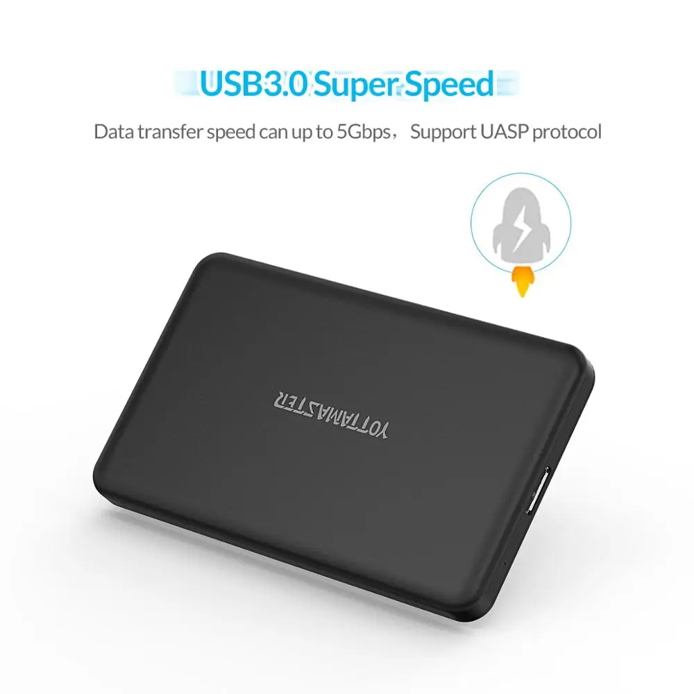 Yottamaster HDD чехол 2,5 SATA для USB 3,0 адаптер 5 Гбит/с жесткий диск Корпус для SSD диск коробка-чехол на HDD HD внешний HDD корпус