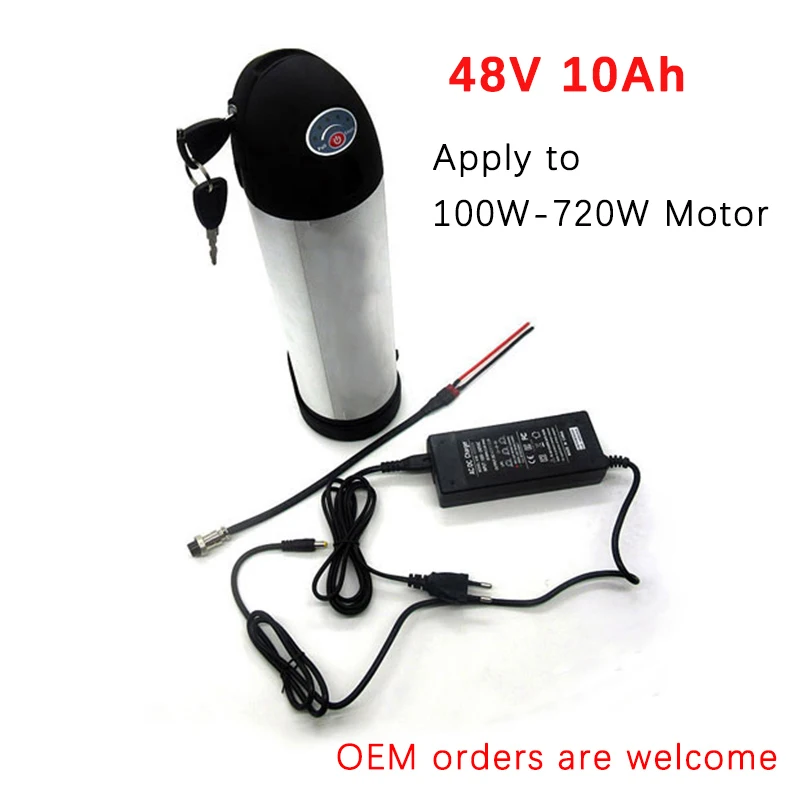 48V 12Ah 500W батарея для электрического велосипеда бутылка воды литий ионный