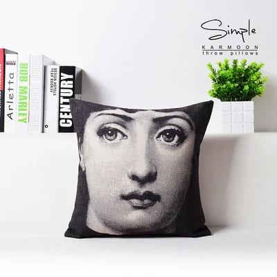 Нордические фигурки Fornasetti Art Master Home Декоративная Подушка плотная льняная наволочка диванная подушка - Цвет: G