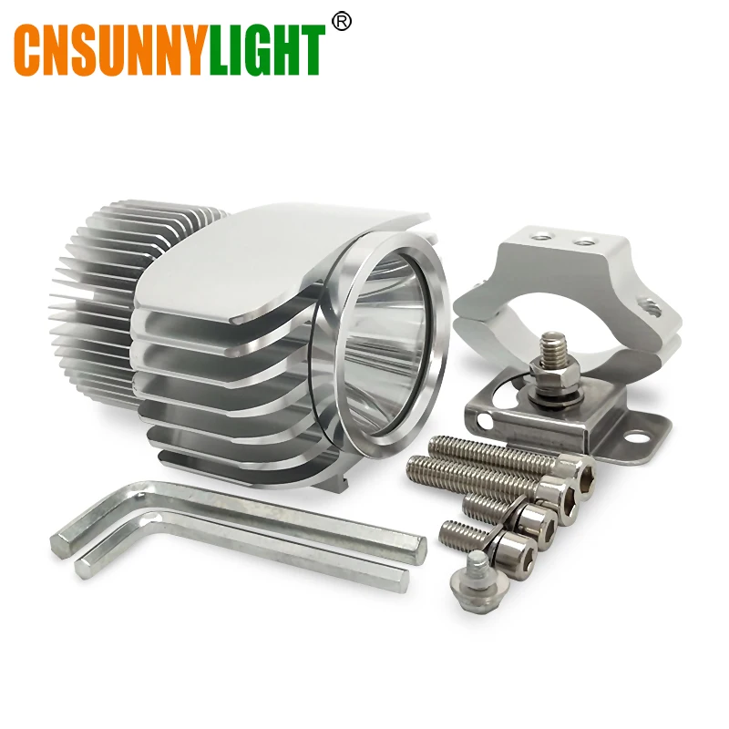 CNSUNNYLIGHT мотоциклетный Светодиодный прожектор 18 Вт 2700Lm супер яркий белый мото противотуманный DRL налобный фонарь для охоты дальнего света