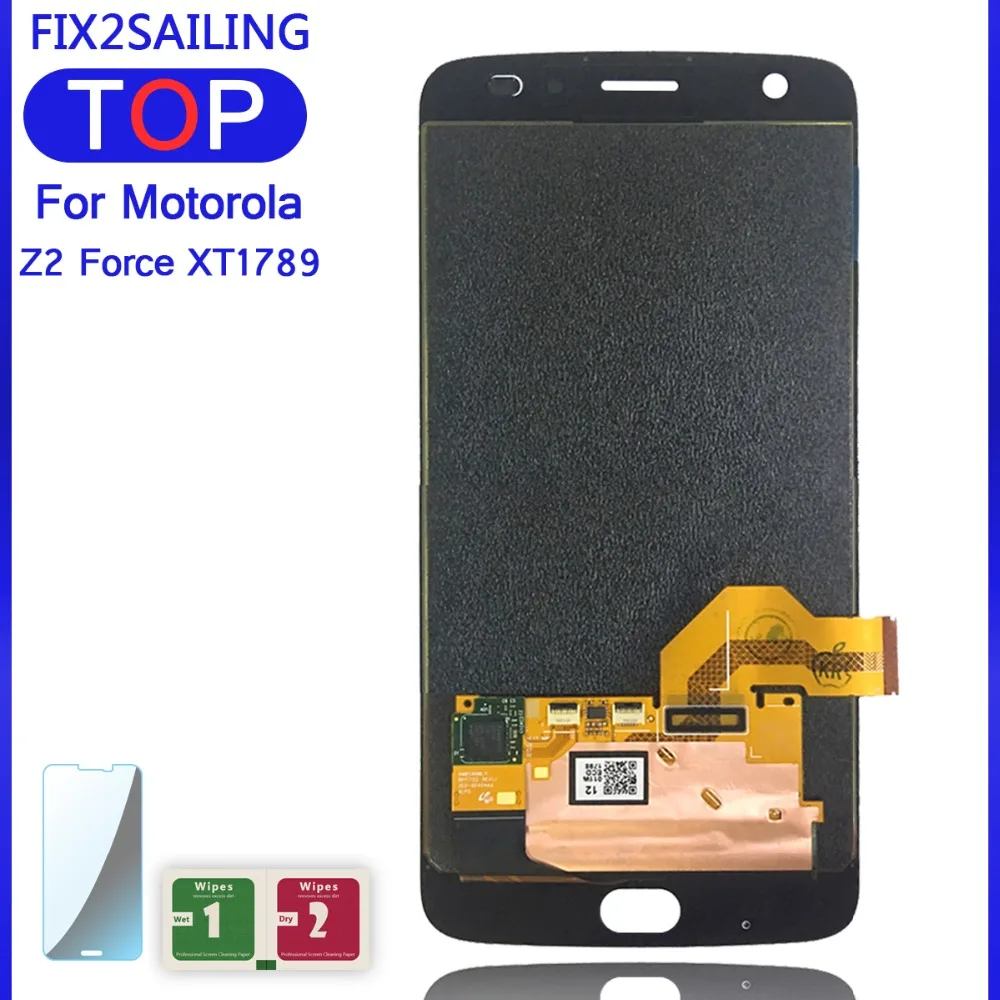 5,5 'ЖК-дисплей для Motorola Moto Z2 Force сенсорный экран дигитайзер ЖК-дисплей сборка Замена для Moto Z2 Force