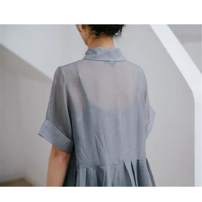 Женское платье на бретельках повседневное свободное плиссированное средней