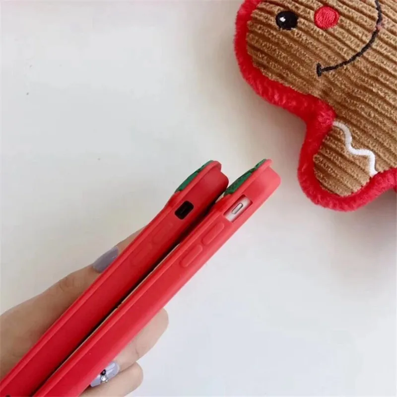 Q дядя для iPhone 6S милый мультфильм случай 3D клубника Мода силиконовый чехол