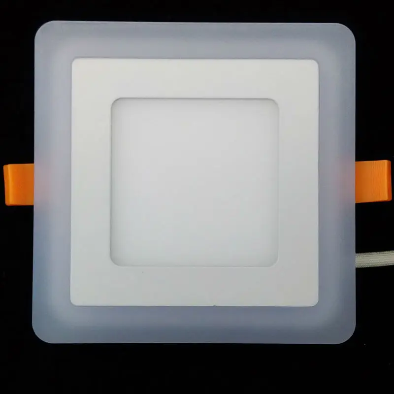 Синий + белый квадратный светодиодный потолочный светильник 5 Вт 9 16 24 3 модели