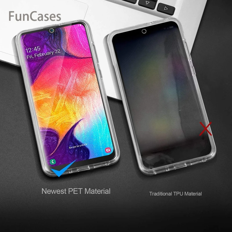 Для samsung Galaxy A50 A40 A30 A10 M20 M10 чехол 360 градусов полное покрытие силиконовый роскошный