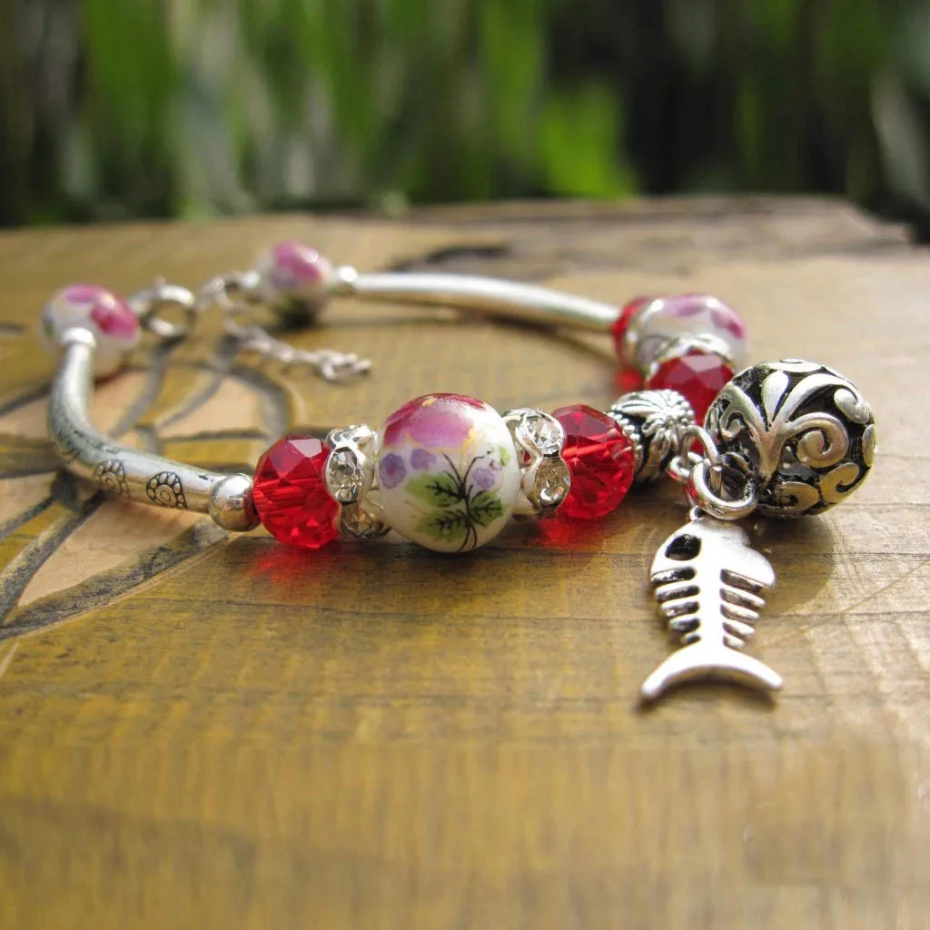 SA SILVERAGE Bracelet Hand Personality Handmade Jewelry National Style Star Ball Men's Gift | Украшения и аксессуары
