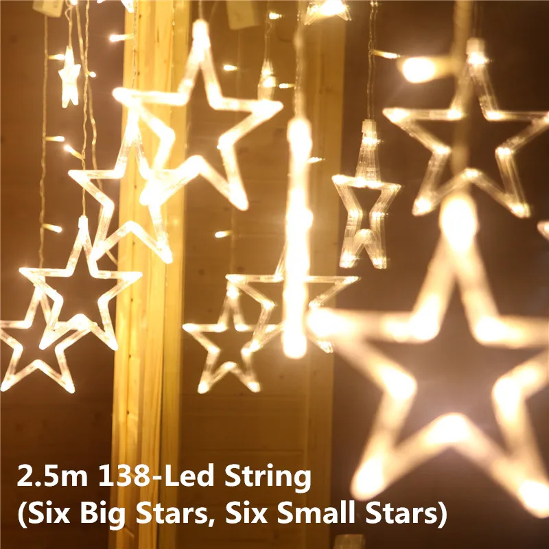 big star Warm Adornos De Navidad, рождественские украшения для дома, гирлянда, светодиодный, для помещений/улицы, сосулька, гирлянды, сказочные огни, Natal Navidad. Q - Цвет: big star Warm
