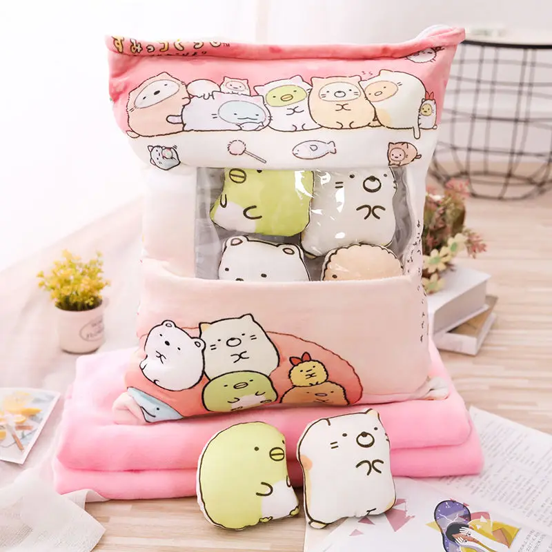 

Bag of Melody Unicorn Pom Sumikko Gurashi Plush San-X Anime Figure Doll Creative Cushion Pillow Present Valentine's Day Gift