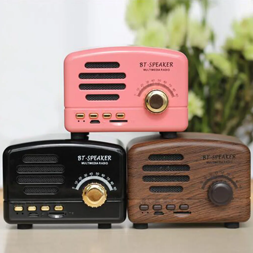 Mini Radio With Rechargeable Battery USB Support Card Shortwave AM FM Retro Home Bluetooth Speaker Portable Receiver Stereo