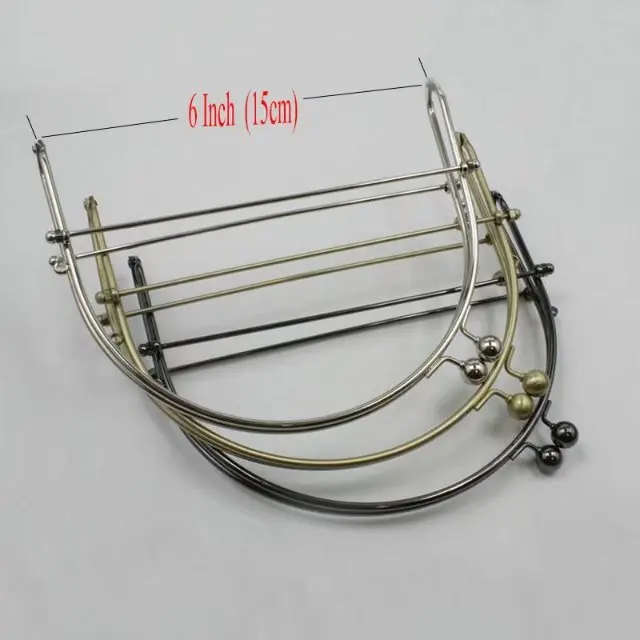 6-дюймовые (15 мм) полукруглые оправы для кошелька античные Позолоченные | Багаж и