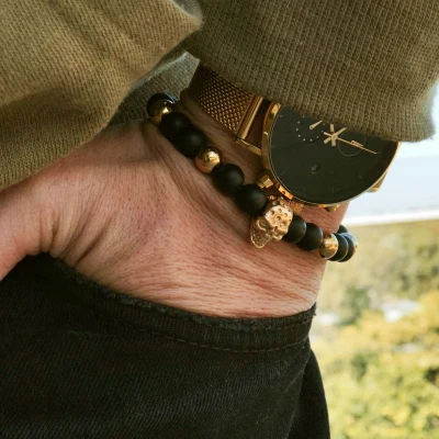 style I Браслет с подвесками для мужчин/влюбленных/пара/шарм/Череп/звено цепи/гвоздь/кожа/обертывание/манжета/strand/браслеты и браслеты для мужчин День святого Валентина - Окраска металла: style I