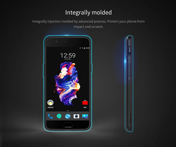 Nillkin Magic QI Беспроводное зарядное устройство приемник чехол для One Plus 5 A5000 5," Магнитная функция анти-отпечатков пальцев ТПУ задняя крышка