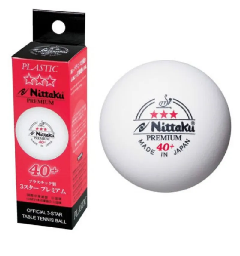 Оригинальные мячи для настольного тенниса Nittaku ITTF 3 звезды 40 + Пластиковые Мячи|table