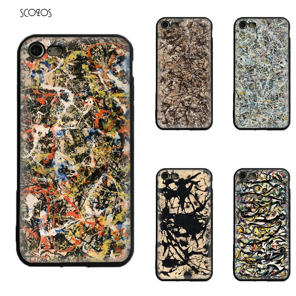 SCOZOS Джексон Поллок Силиконовые ТПУ чехол для телефона мягкий Iphone 5 5S Se 6 7 8 S плюс X Xr