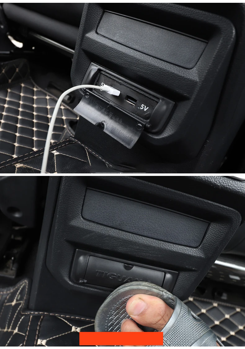 Для Tiguan второго поколения- Автомобильный задний USB Анти-защита от ударов чехол для автомобиля украшение интерьера аксессуары для автомобиля Стайлинг