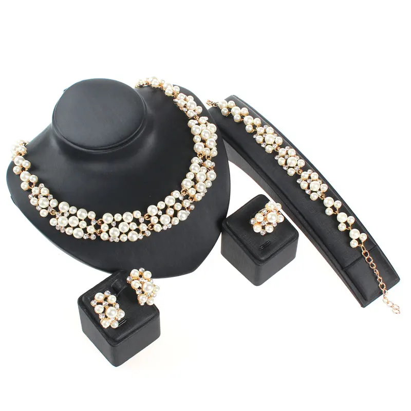 Женский классический жемчужный Топ золотого цвета с прозрачными кристаллами