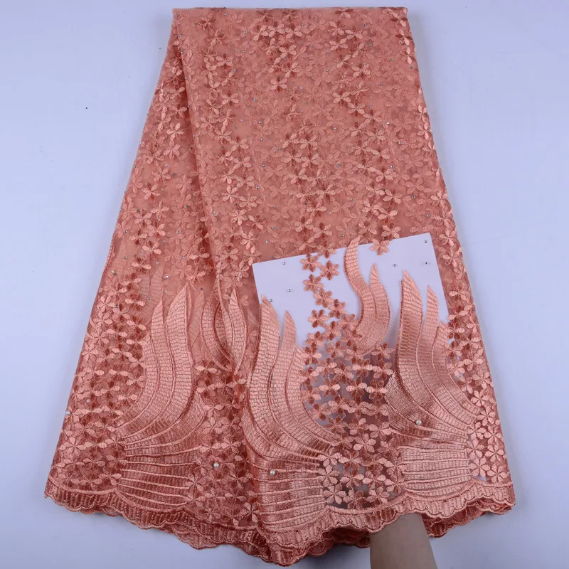 

High Quality Guipure French Tulle Net Lace With Stones For Women Dress Wholesale Price African French Lace With Rhinestones1470B