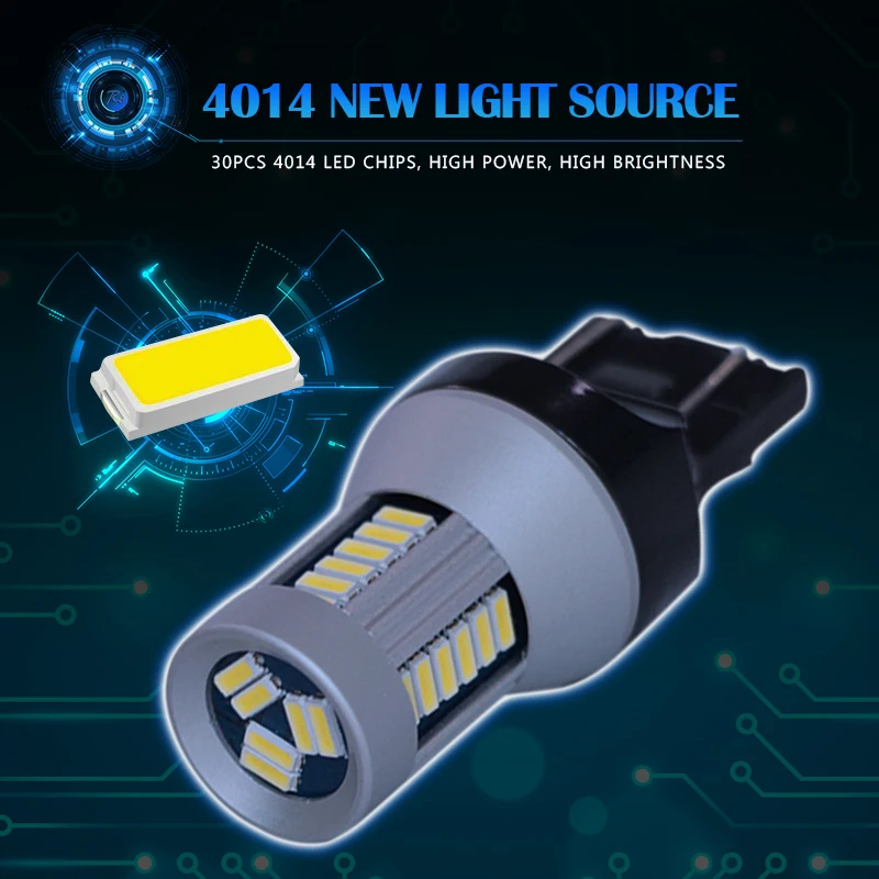 R8 2 шт. T20 7440 W21W светодиодный 7443 W21/5W ные лампы 4014 30SMD Автомобильные фары указатели