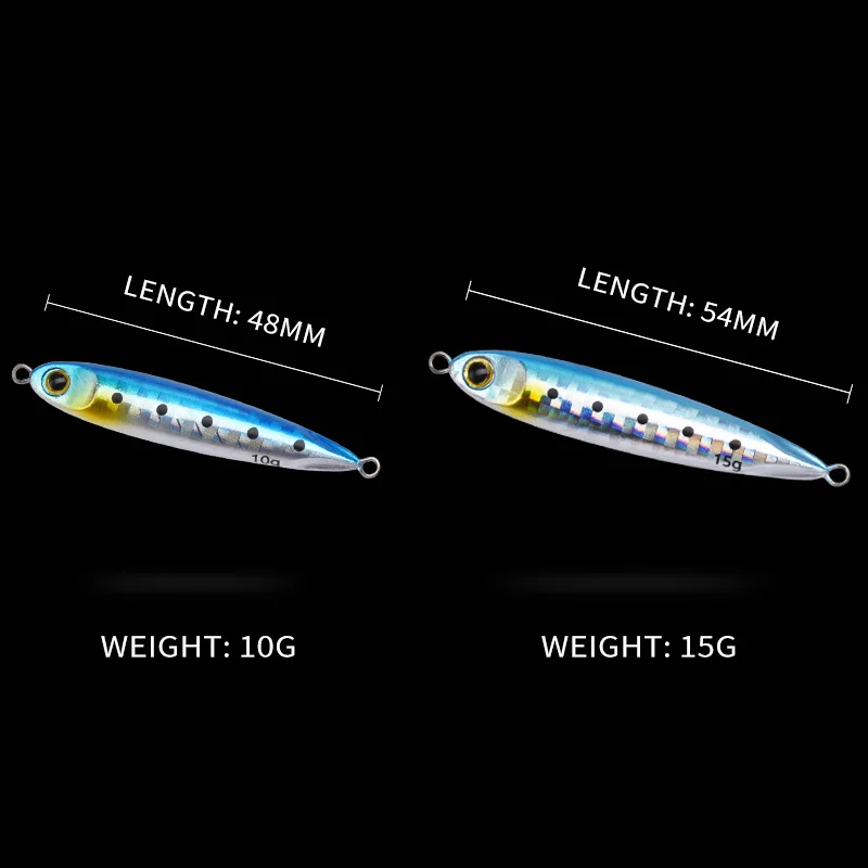 ALLBLUE новая медленно тонкая металлическая забрасывающаяся ложка 10 г 15