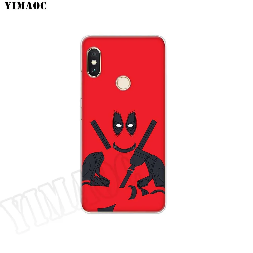 Мягкий силиконовый чехол YIMAOC Deadpool для POCOPHONE F1 Xiaomi Redmi Note 6 7 Pro 6A Mi 8 Lite из ТПУ |