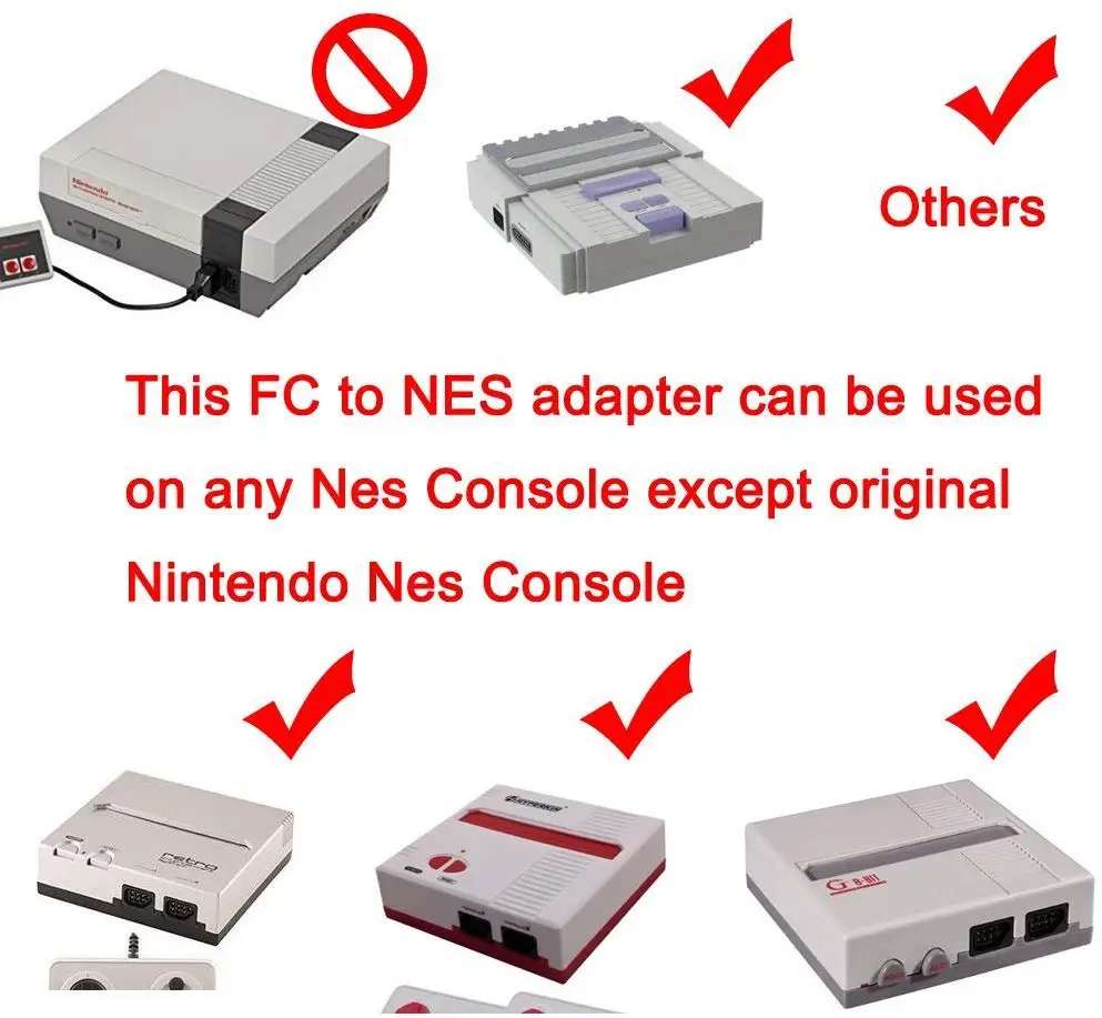 60 Pin To 72 Pin адаптер конвертер для консольной системы nintendo NES(FC To NES конвертер