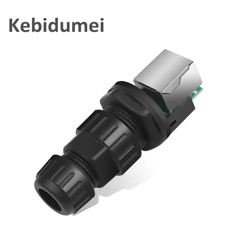 Kebidumei IP68 Водонепроницаемые соединители RJ45 M19 переходник Панельное крепление CAT5