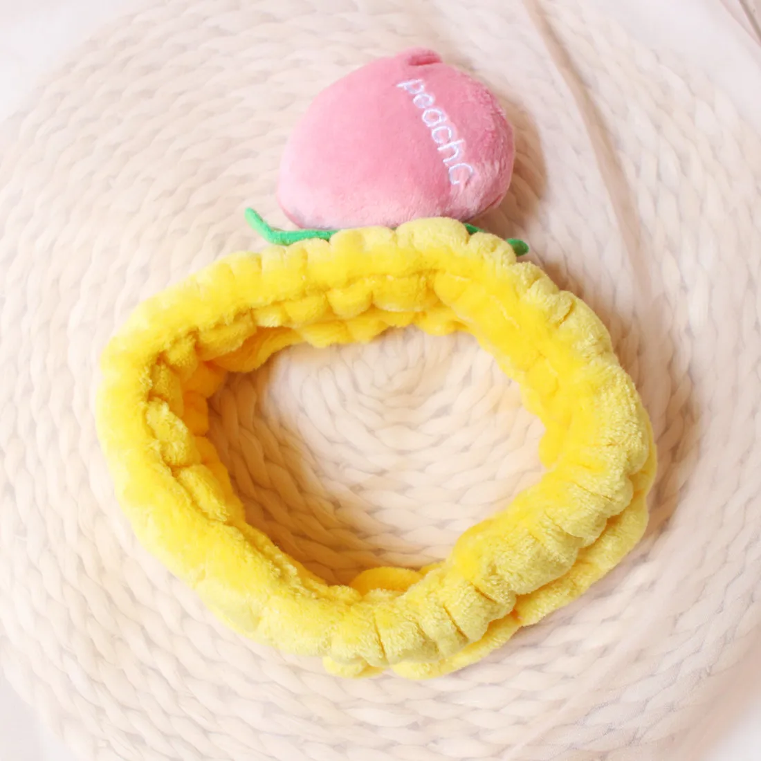 Женские повязки на голову из кораллового флиса персикового цвета для девушек