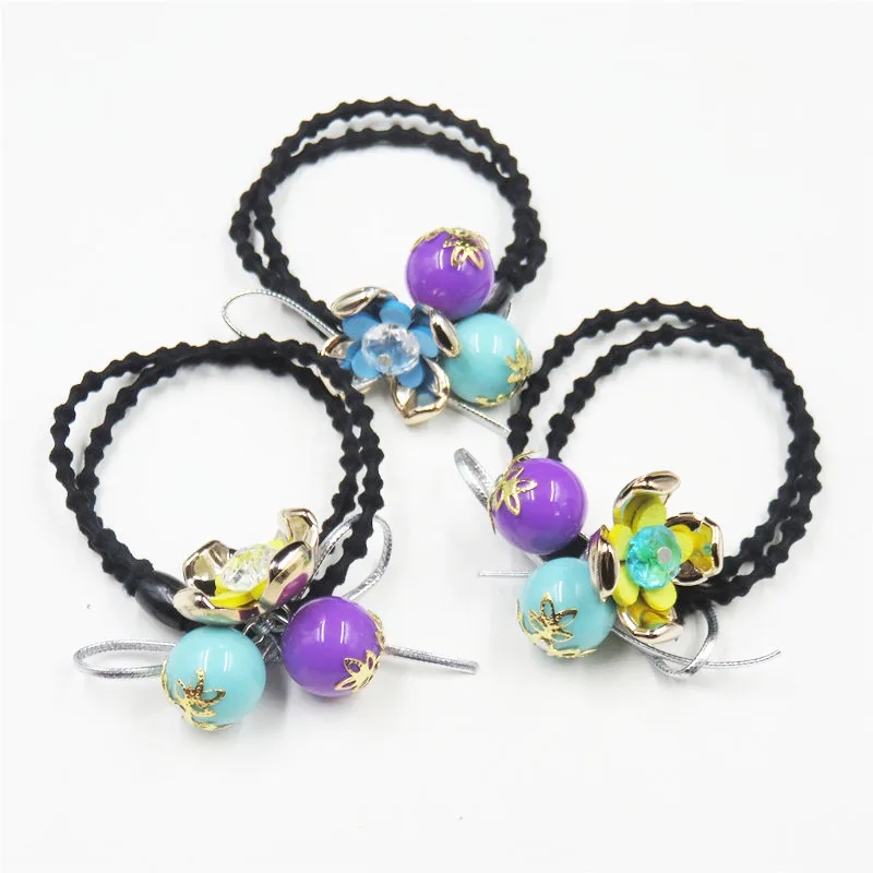 

10PCS/LOT Creative Colorfull Balls Novelty Elastic Hair Bands For Girl Bohemian Scrunchy Fashion Kids Hair Accessories For Women