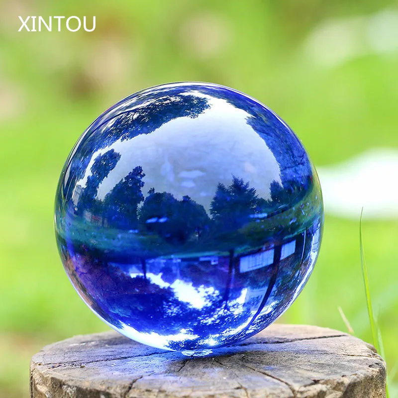 4 см синий кварцевый хрустальный шар пресс-папье фэн-шуй домашний стол