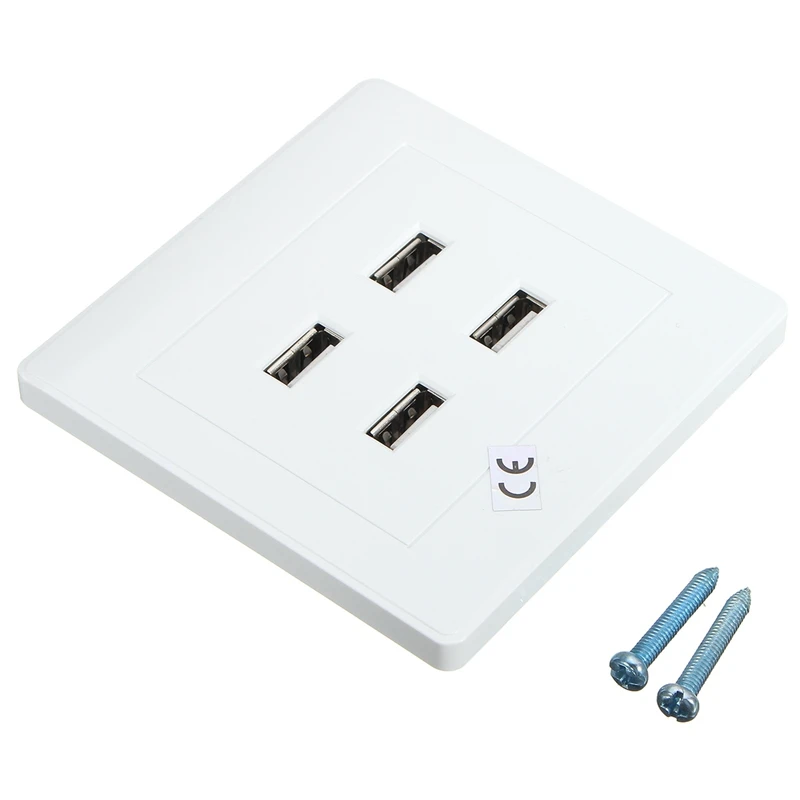 LEORY DC 4 порта USB 5 В 3.1A электрическое настенное зарядное устройство док-станция