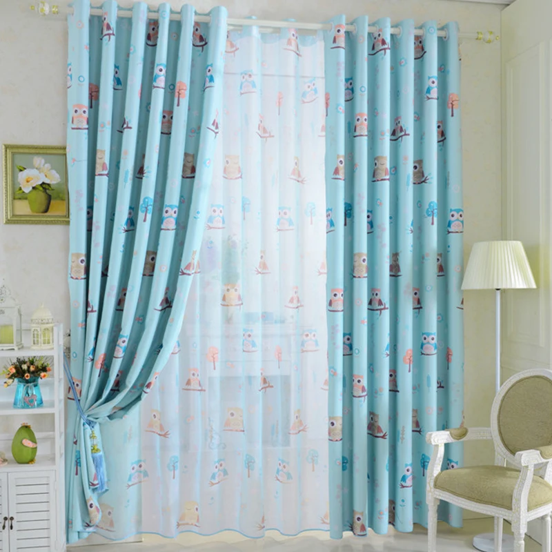 2017 затемненные жалюзи с рисунком совы затемняющие окна занавески для детей