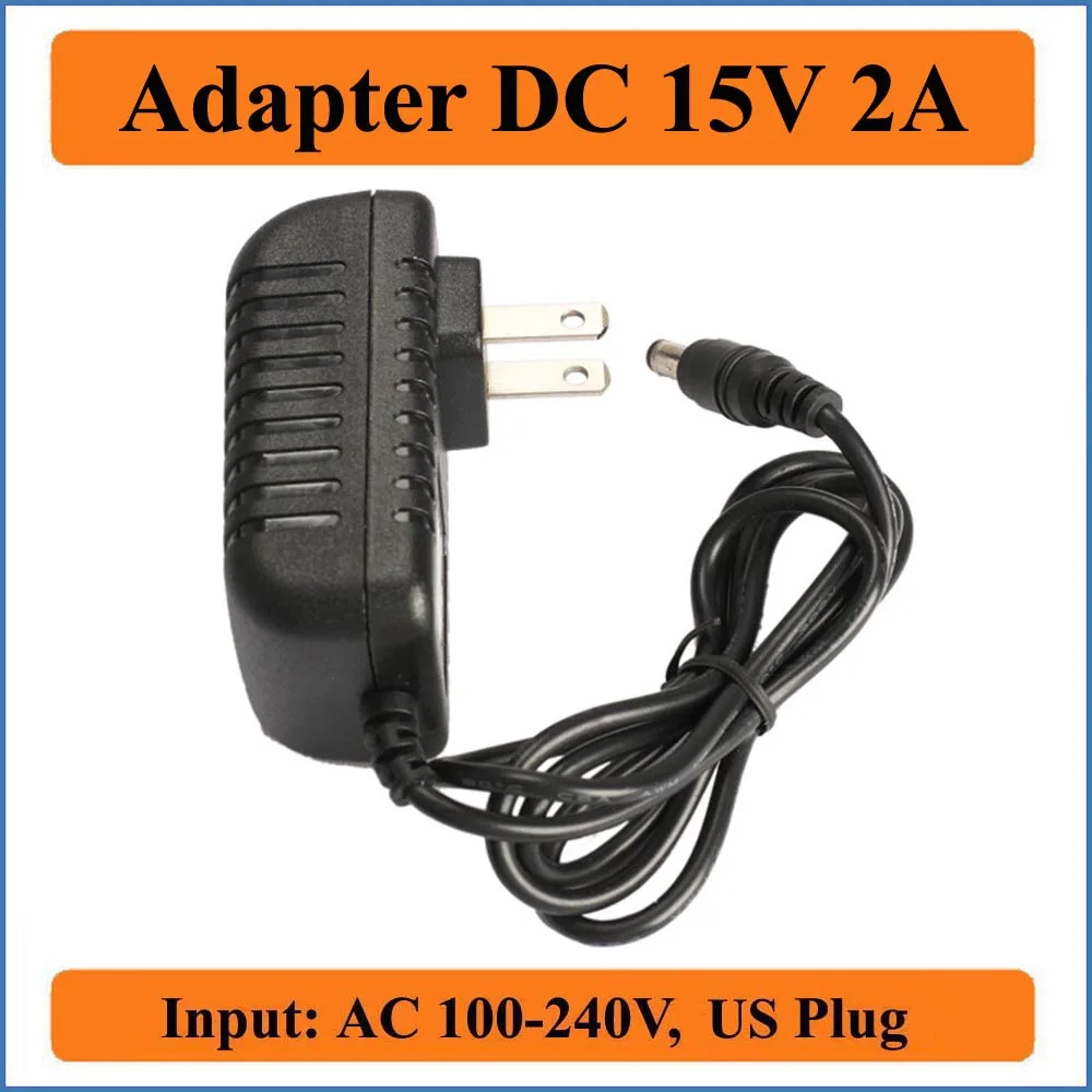 15V 2A US Plug AC DC Adapter 100-240V Converter to 2000mA 30W Wall adapters power supply charger 5.5mm x 2.1-2.5mm | Обустройство