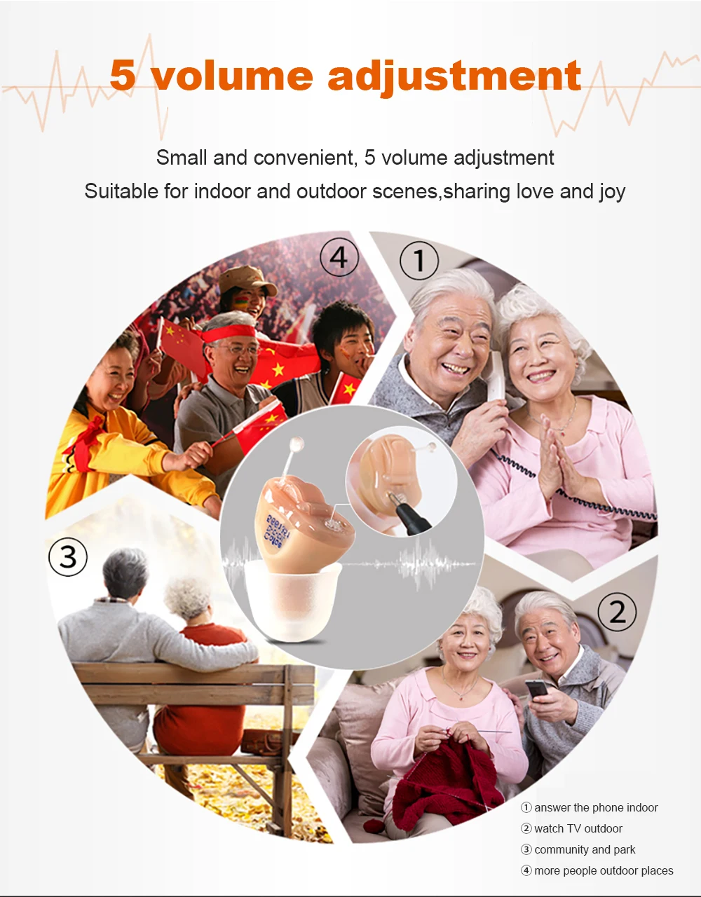 Cofoe Invisible Hearing Aid Aids Enhancer Portable inner Ear Best Sound Amplifier Hearing Assistance Device FREE A10 Battery