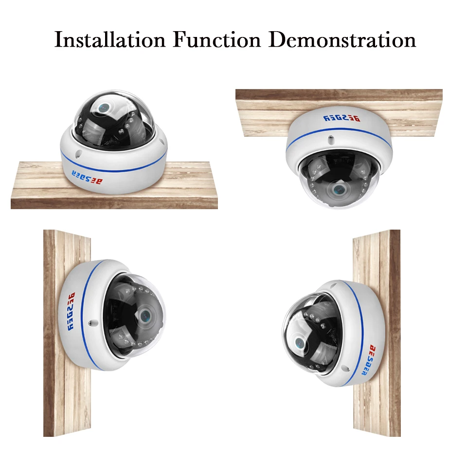 Besder H.265 5MP 3MP 2MP ip-камера наблюдения аудио Внутренний микрофон АНТИВАНДАЛЬНАЯ ИК купольная камера безопасности ONVIF P2P
