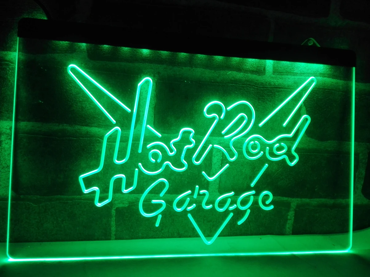 LE202- Hot Rod Garage автомобиля Дисплей светодиодный неоновый светильник знак для