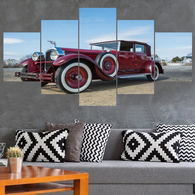 5 шт./компл. Home Decor классический старый автомобиль Картины стены Книги по