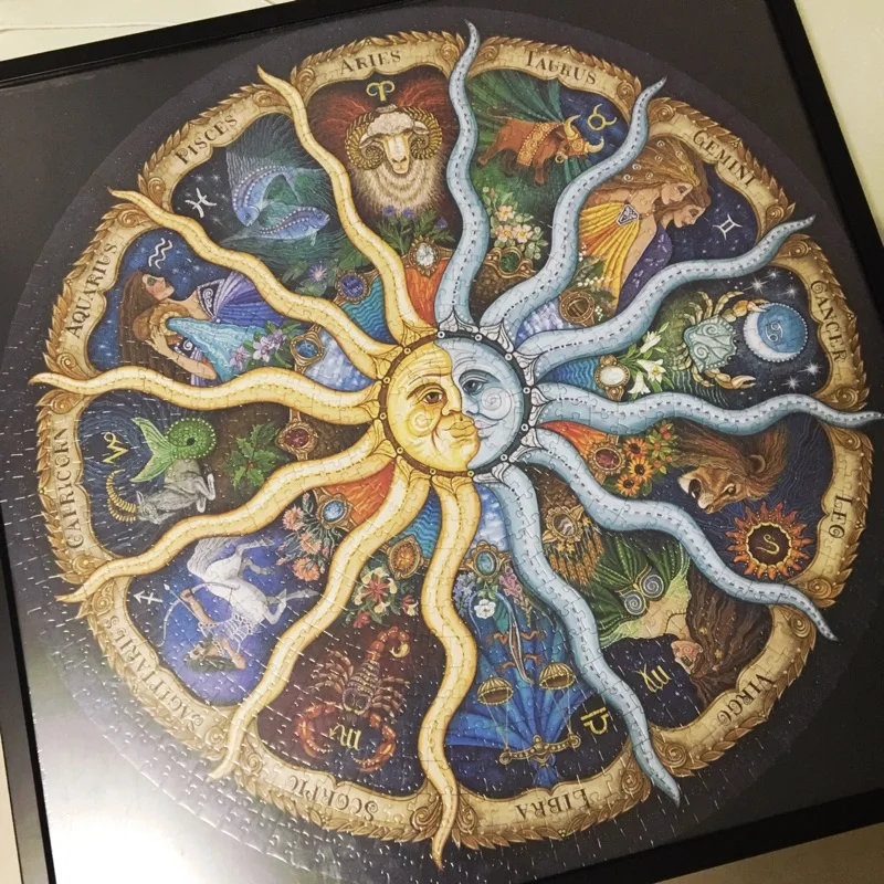 Free Shipping Raphael 1000PCS Zodiac Horoscope Puzzle Toys Fans Limited Collection DIY Constellation Jigsaw Puzzles Luxury Gift | Игрушки и