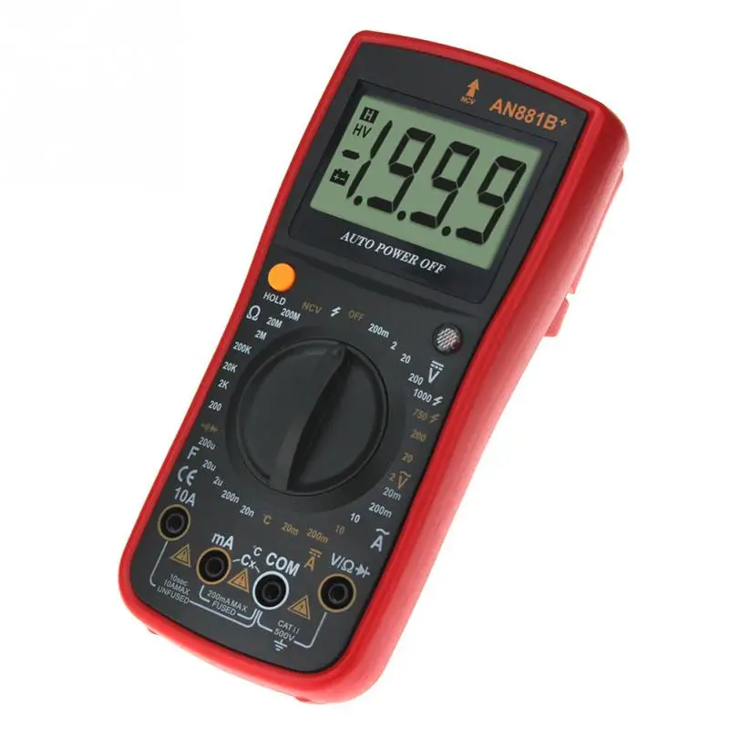 Мультиметр температуры Цифровой мультиметр AN881B AC DC измеритель напряжения