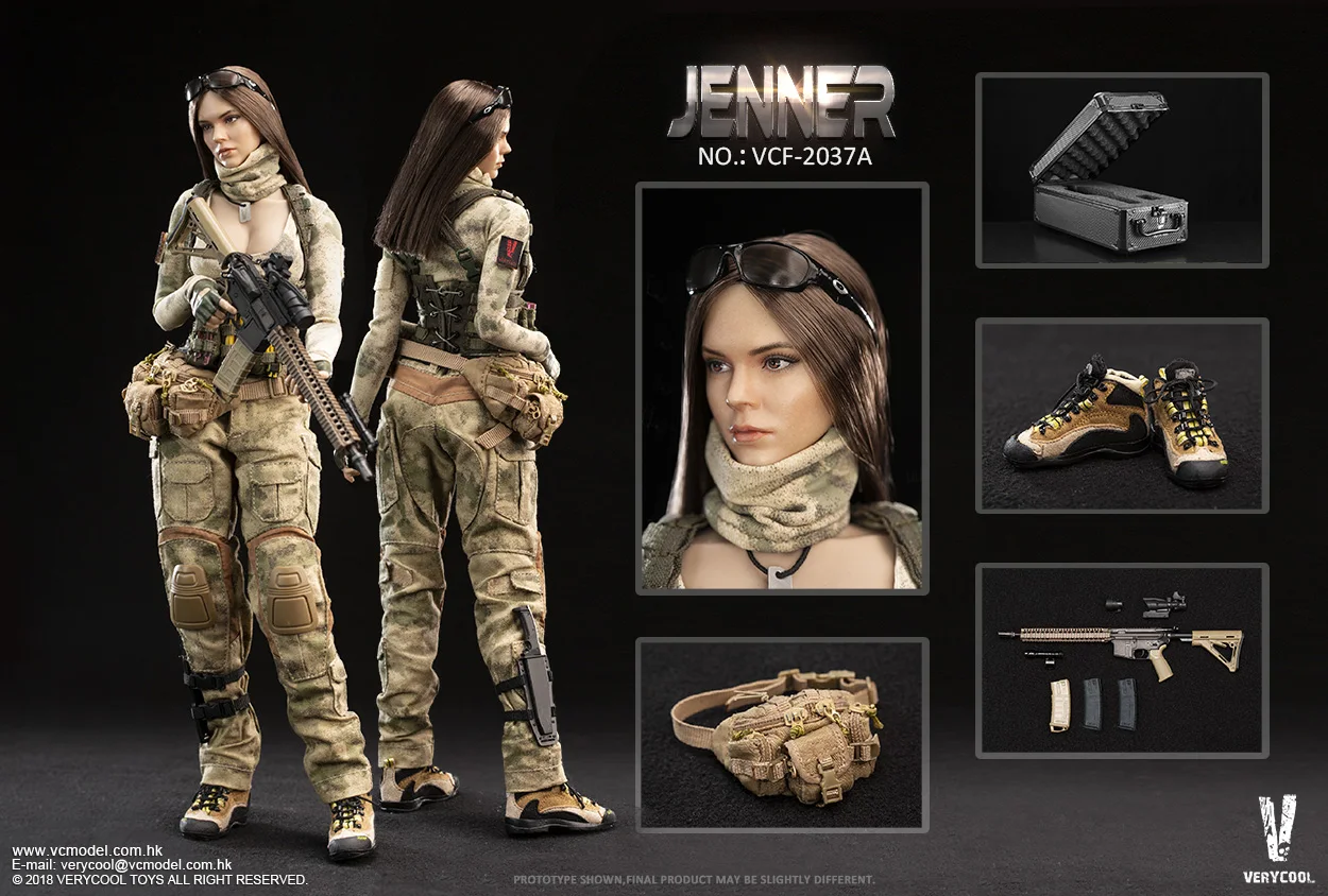 [Eestartek] VERYCOOL VCF 2037 1/6 JENNER 12 &quotколлекционная Женская Военная фигурка|Игровые