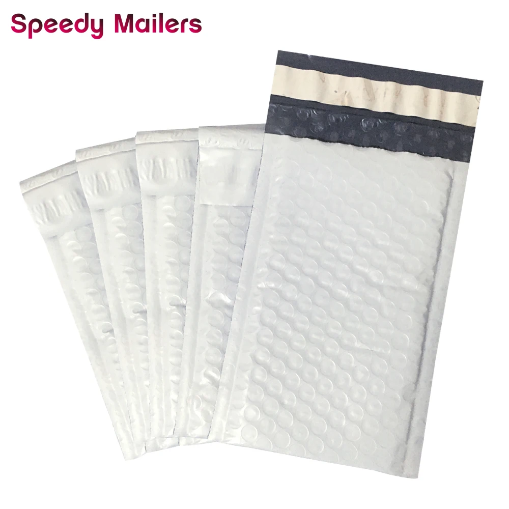 Speedy Mailers 10 шт 4x7 дюймов/120*180 мм конверты с воздушно-пузырчатой плёнкой внутри Пузырьковые конверты серые пузырьки выстроились поли Mailer маленькие пакеты доставки