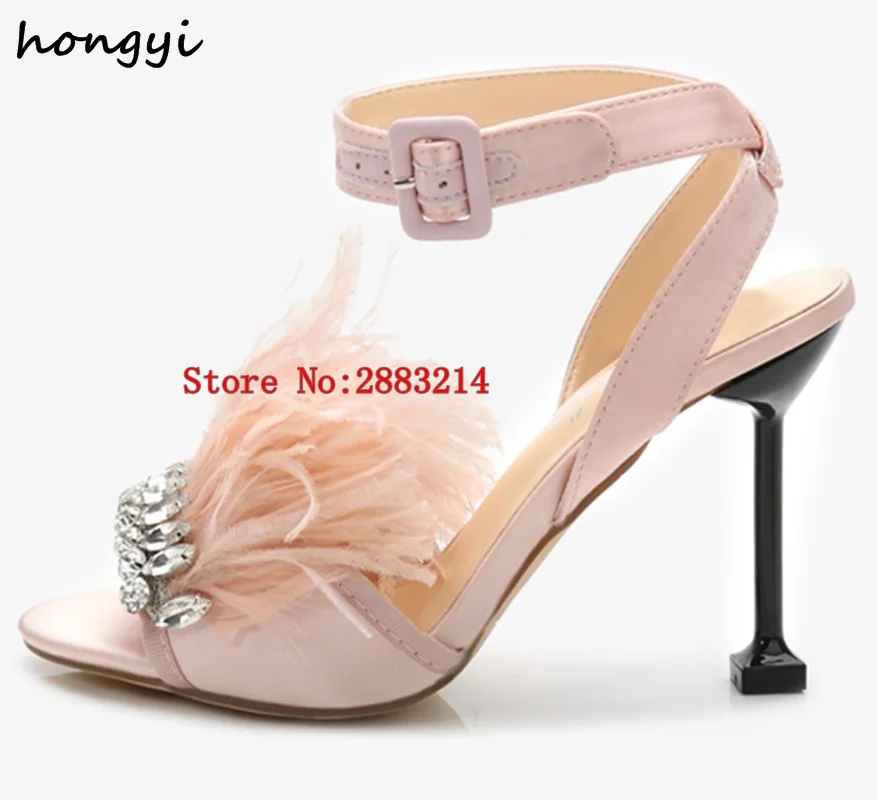 Новинка лета 2017 шикарные женские туфли на высоком каблуке с кристаллами