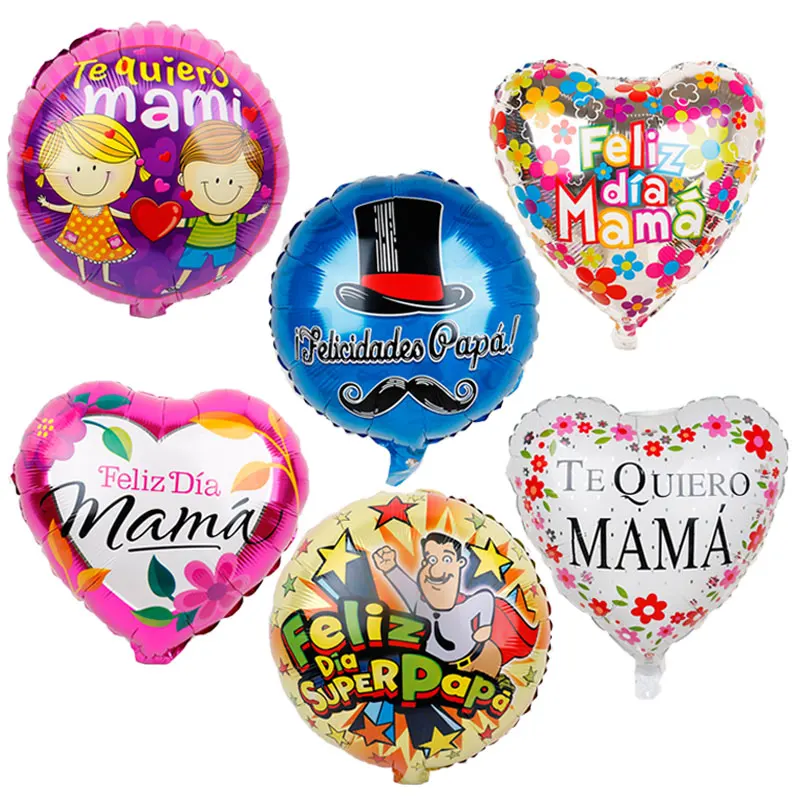 18 дюймов для мамы папы Фольга воздушные шары 30 шт. Feliz Dia Mama и I Love Papa гелий Globos Happy
