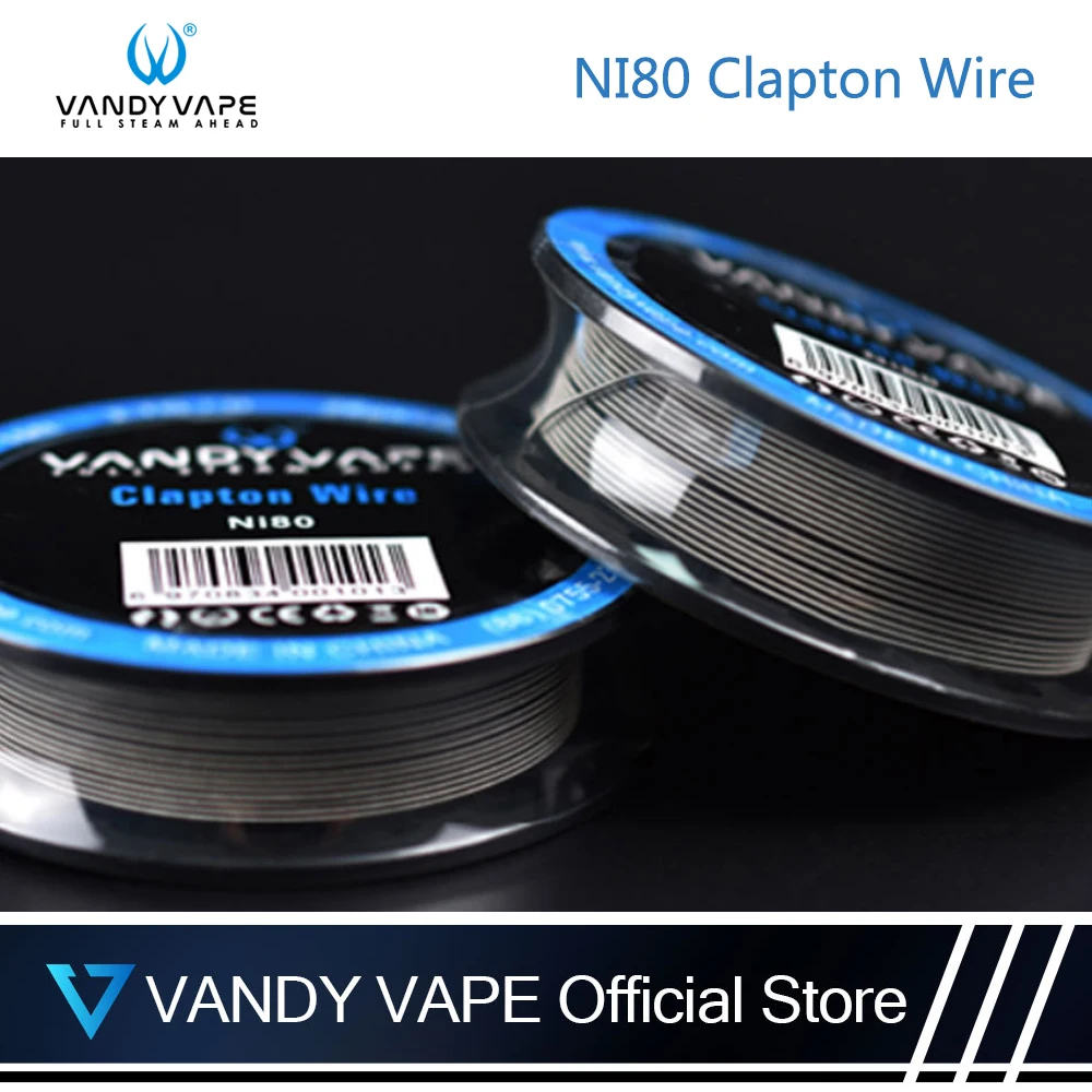 Оригинальный Vandy vape Clapton Ni80 провод 1.66ohm 2.7ohm 1.34ohm 2.35ohm 10ft для Vandyvape танк электронная