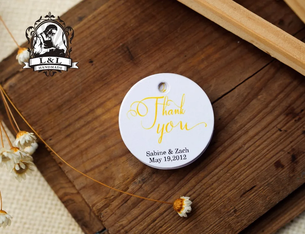 

Круглые ярлыки из крафтовой/белой бумаги, 200 шт., 3,5 см, ярлыки с надписью «thank you», ярлыки для банкетов на заказ, ярлыки для сувениров для девич...