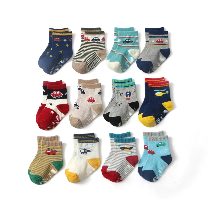 6Pairs/Lot Kids Socks Baby New Boy Meias Slippers 1-3 Years |