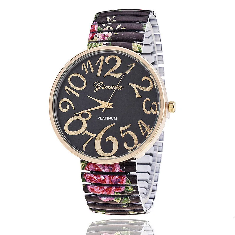 Drop Shipping Women Flower Pattern Watch Casual Ladies Fashion Quartz Wristwatches Female Clock Relogio Feminino | Наручные часы
