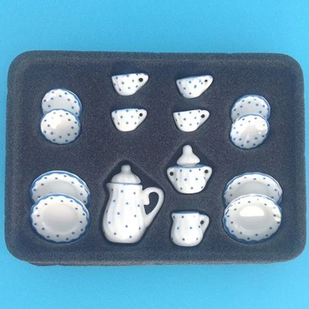 1:12 Кукольный домик Миниатюрная игрушка столовая Фарфоровая керамика 17 штук