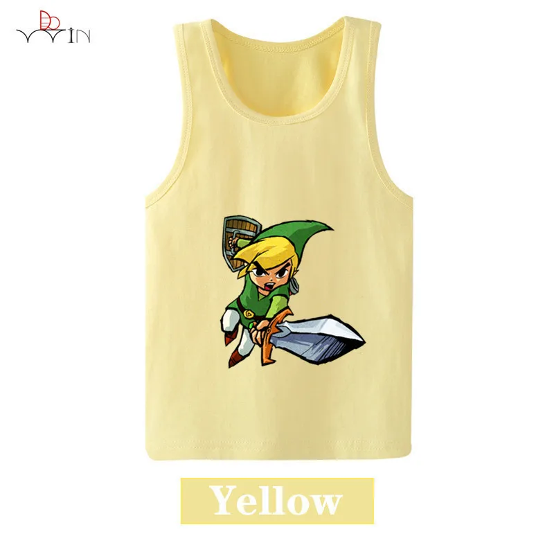 Дети легенда о Зельде топы для девочек и мальчиков жилет Летний стиль