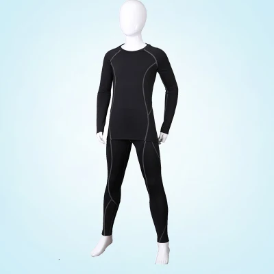 6001001 black grey Компрессионный спортивный костюм для бега, для мужчин, детей, survetement, футбол,, баскетбол, Спортивное нижнее белье, для фитнеса, бега, леггинсы, спортивный костюм - Цвет: 6001001 black grey